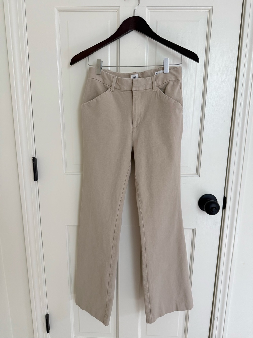 GAP High Rise Flare Dress Pant - Khaki
